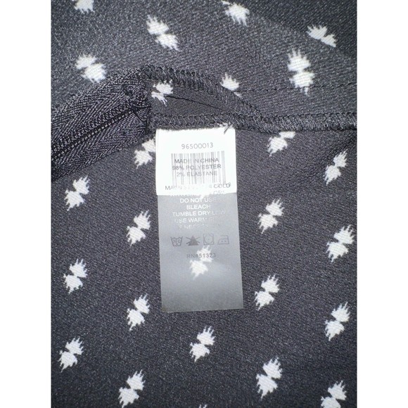 Vince Camuto Women's Long Sleeve V-Neck Top Blouse Black and White Size PL - Picture 8 of 9